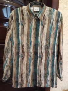 Блузка шелковая, р.54