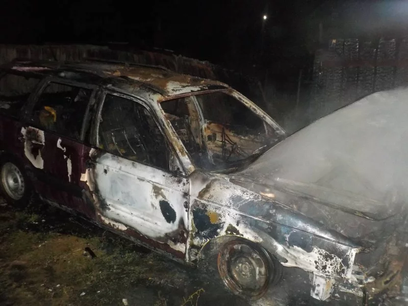 В Бобруйске сгорел автомобиль
