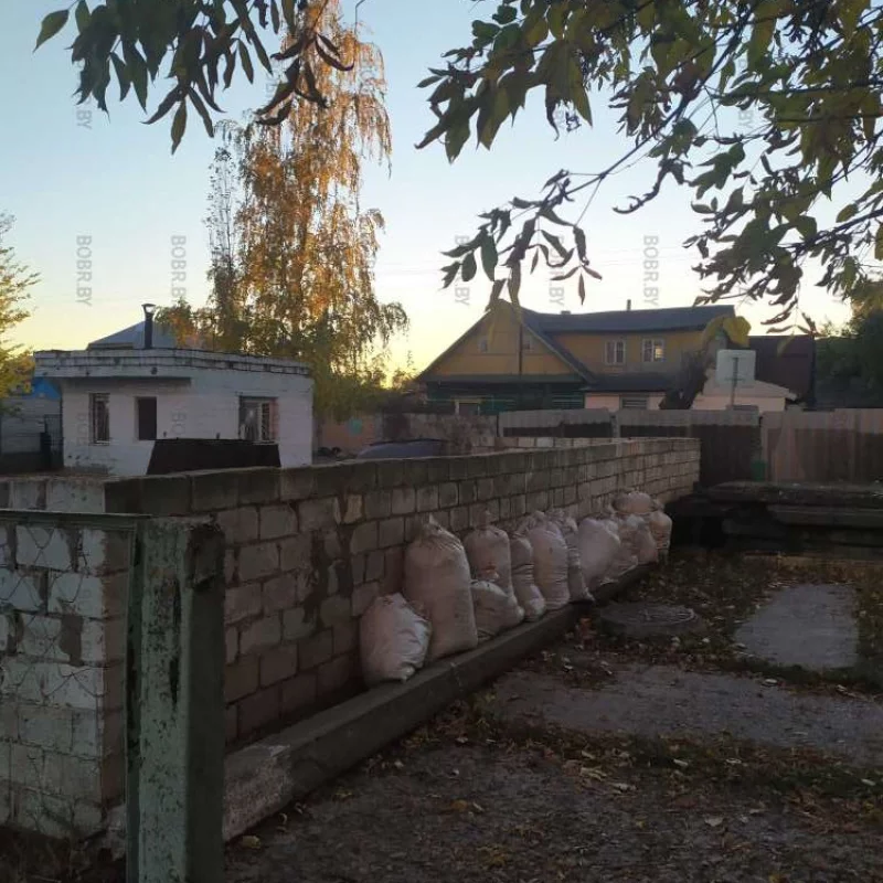 Уборка листьев в поликлинике
