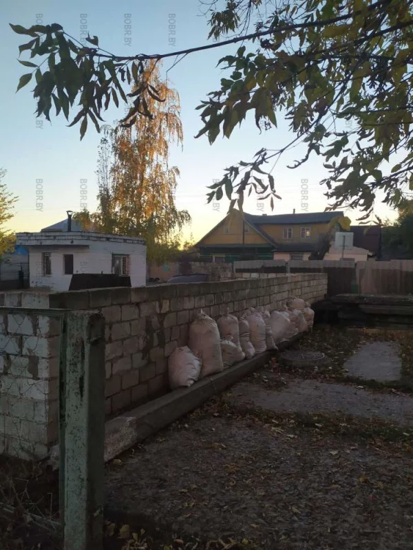 Уборка листьев в поликлинике
