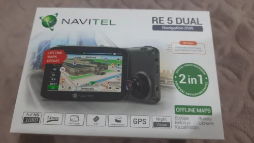 Новый видеорегистратор-навигатор (2в1) NAVITEL RE 5 Dual. 495 р