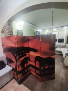 Ширма пятистворчатая, двухсторонняя 160х250