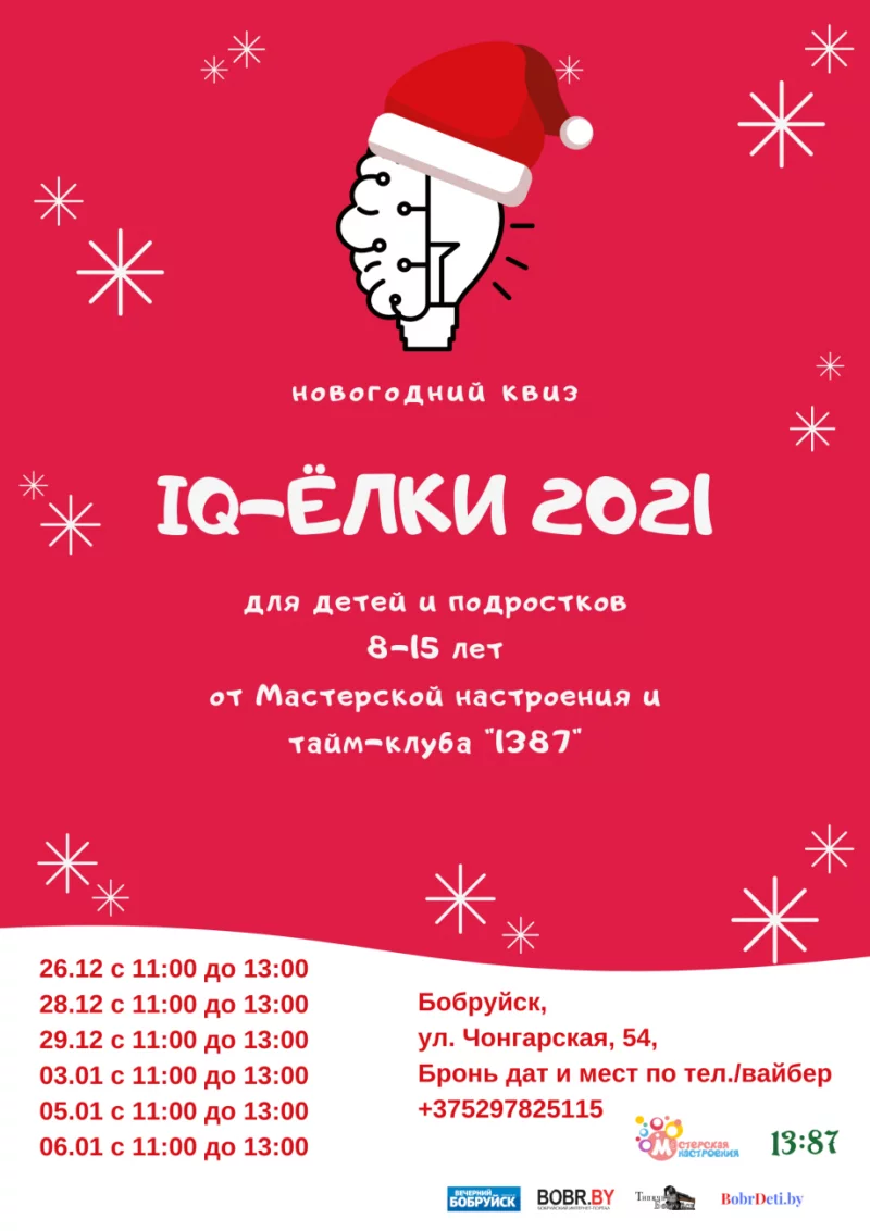 IQ-Ёлки 2021 для детей и подростков в тайм-клубе «1387»