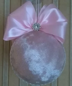 Новогодние шары 2шт.(розовый и зелёный)