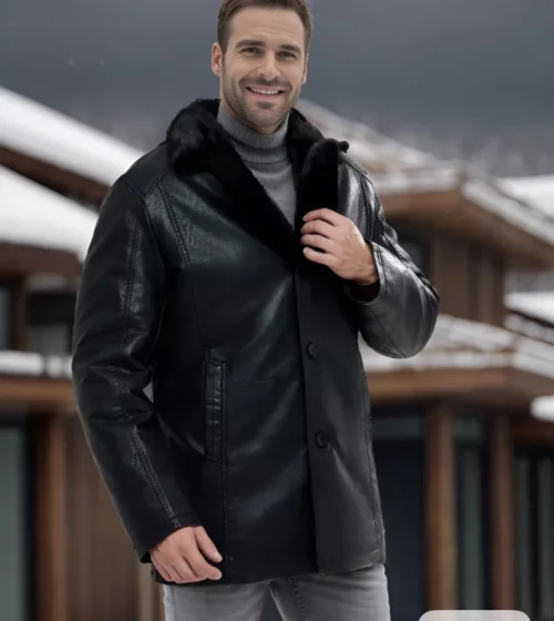 Куртка норковая кожаная