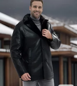 Куртка норковая кожаная