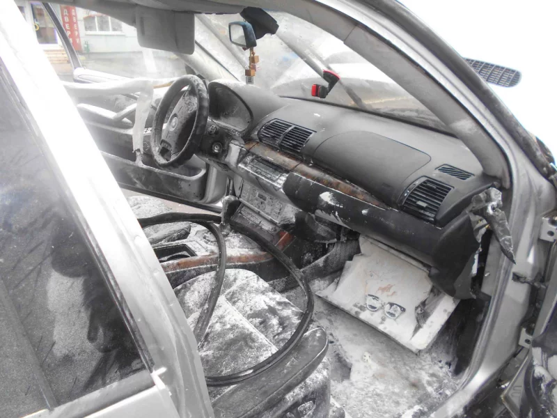Два авто горели в Бобруйске на выходных