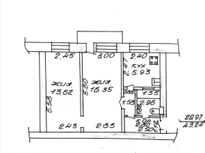 Двухкомнатная квартира на ул. Пушкина 247