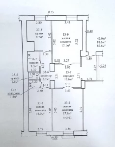 3- комн. сталинка в центре города