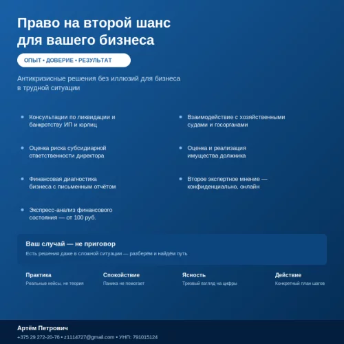 Право на второй шанс для вашего бизнеса