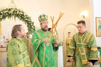 Епископ Бобруйский и Быховский Серафим совершил Божественную литургию в день памяти преподобной Евфросинии Полоцкой