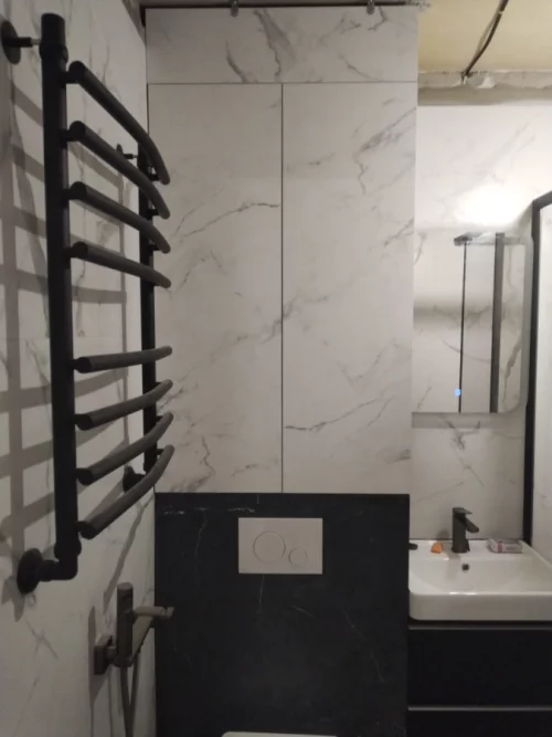 Облицовка плиткой, укладка ламината