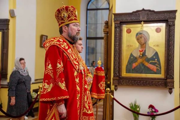 Епископ Бобруйский и Быховский Серафим совершил всенощное бдение в Бобруйском кафедральном соборе святителя Николая накануне дня Усекновения главы Иоанна Предтечи