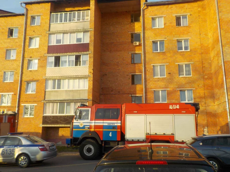 На пожаре в Бобруйске соседи спасли пенсионерку и её сына