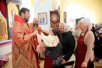 В кафедральном соборе Бобруйска прошла литургия в честь 19-й годовщины архиерейской хиротонии епископа Серафима