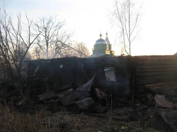 Пожар в деревне Турки