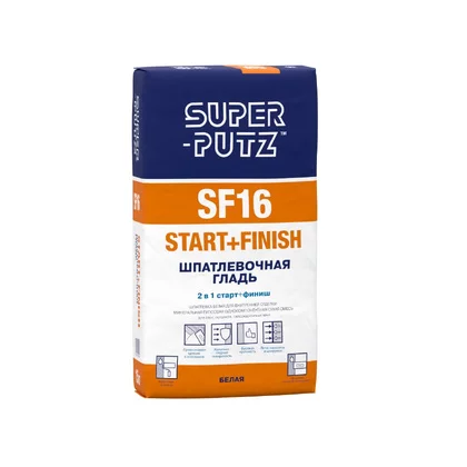 Шпатлевка гипсовая SUPER-PUTZ SF16 START+FINISH 15 кг