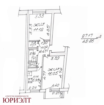 2-комнатная квартира по ул. Михася Лынькова, 63, Бобруйск