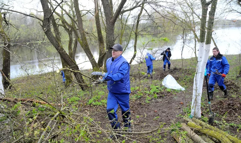 В Бобруйском районе благоустроили прибрежную зону в деревне Щатково
