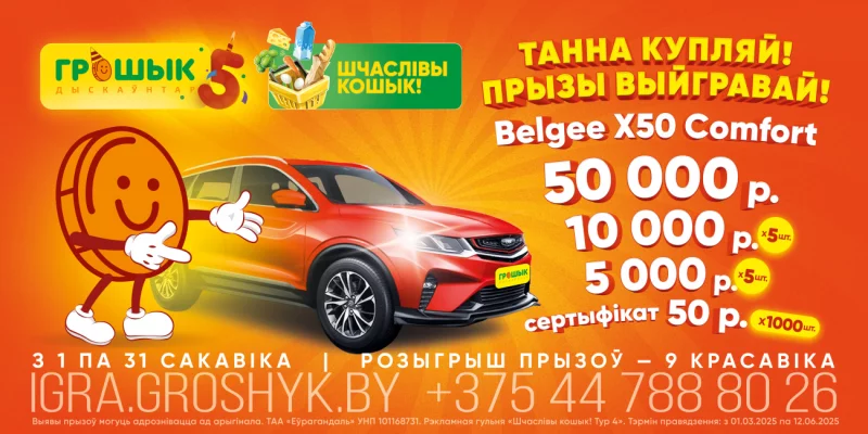 «Шчаслiвы кошык!» Выигрывайте автомобиль и еще более 1000 призов