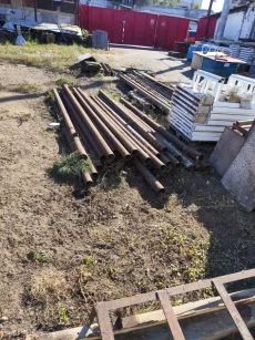 Стеллажи, лист, трубы б/у