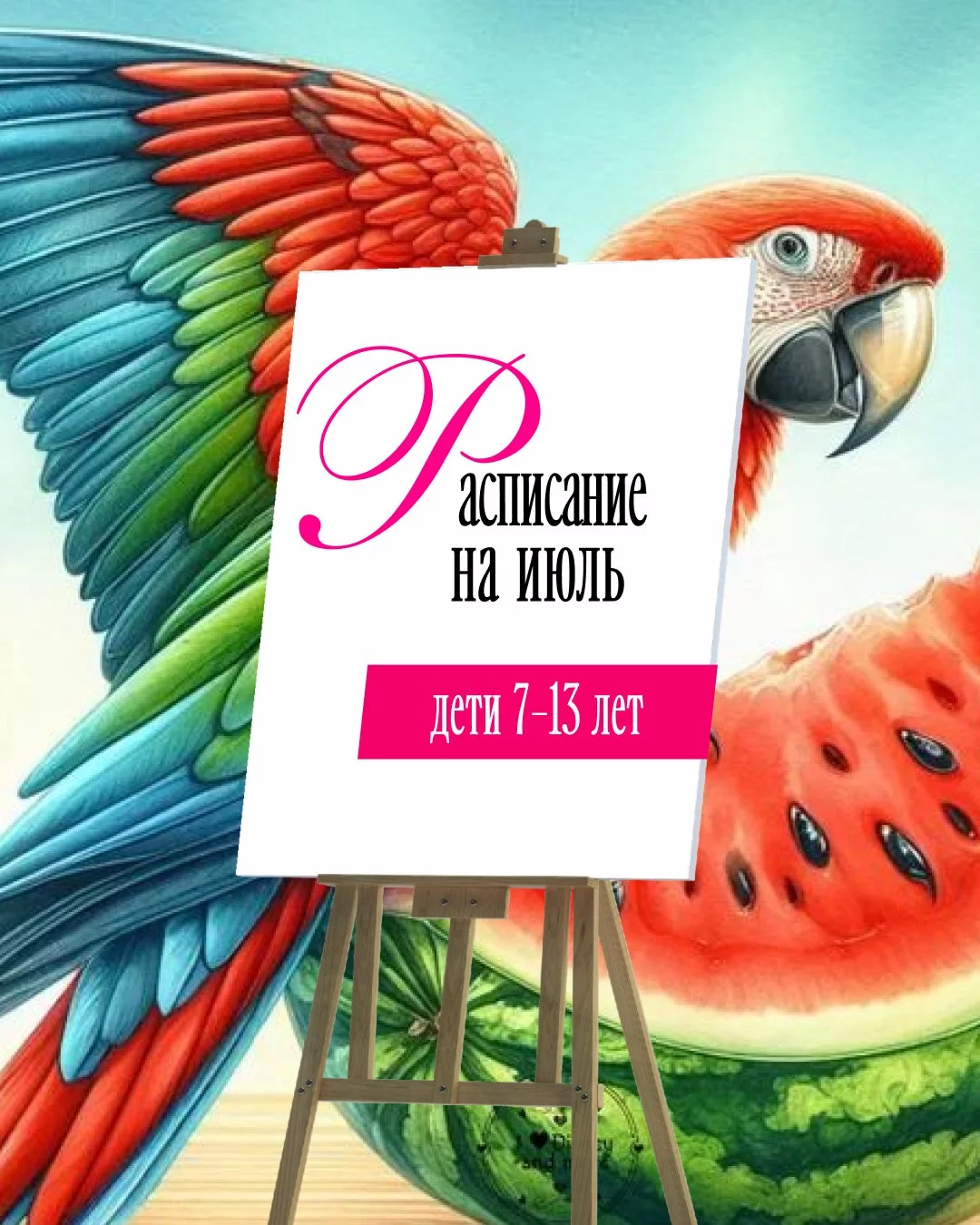 Рисование для детей 7-13 лет. Расписание на июль