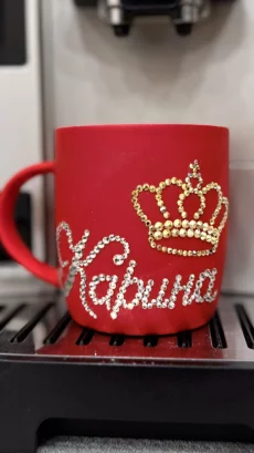 Кружечки подарочные инкрустированыые стразами