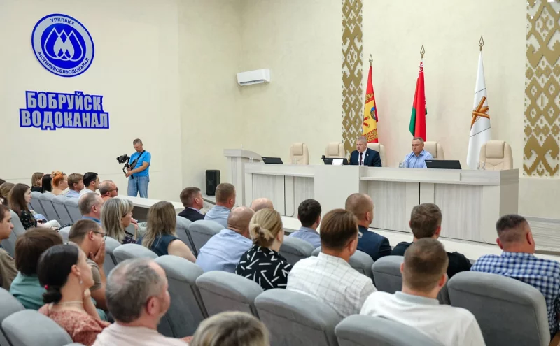 Полковник Андрей Богодель встретился с коллективом «Бобруйскводоканала» в рамках проекта «Пульс страны»