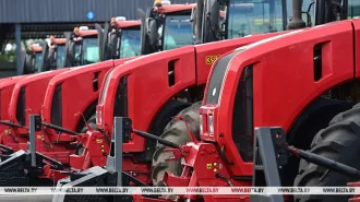 Техника Бобруйскагромаша на экспозиции в Витебске для партнеров из Узбекистана