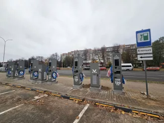 Электрокар можно будет зарядить с видом на Бобруйский горисполком