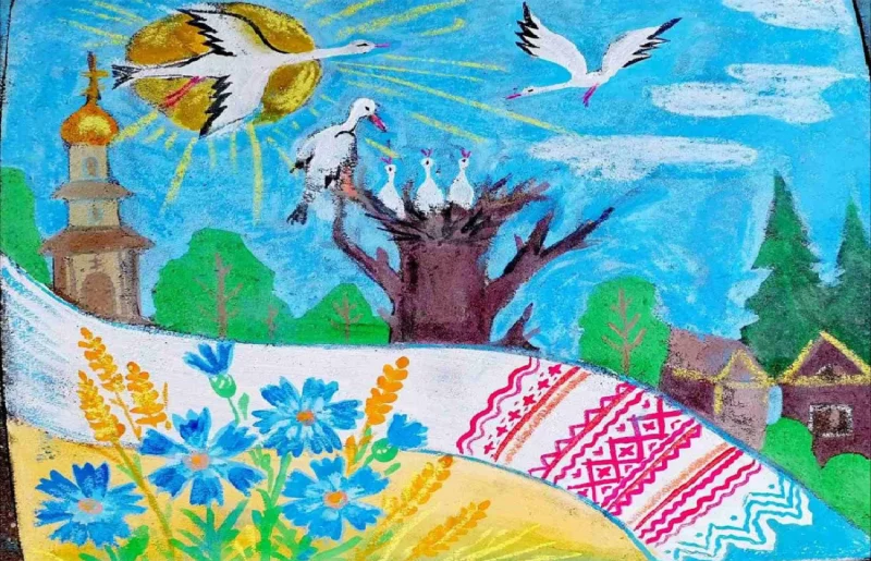 Бобруйчанка Виктория Дыба заняла 1-е место в республиканском конкурсе мелового рисунка «Белая Русь глазами детей»