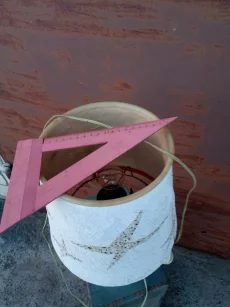 Лампа настольная, корпус стеклянный