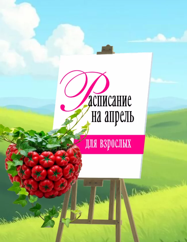 Рисование для взрослых. Расписание на апрель