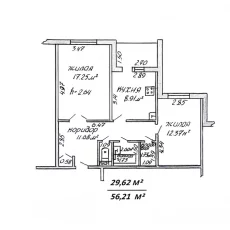 Просторная 2-комнатная квартира по б-ру Приберезинский