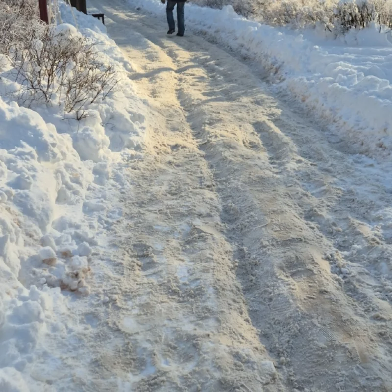 Труднопроходимые дорожки в сквере.