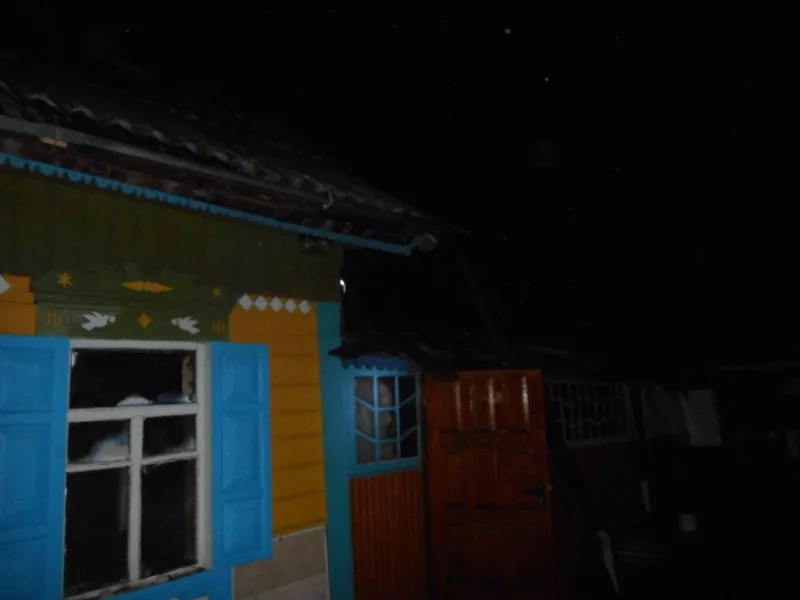 Пожар в деревне Октябрь