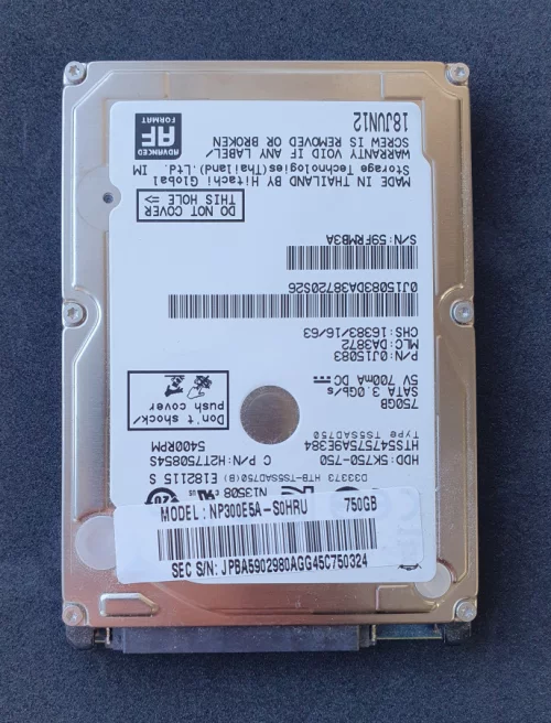 Жесткий диск 750Гб для ноутбука