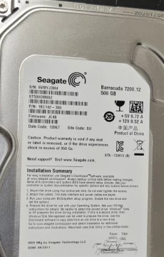 HDD Жесткий диск 500 ГБ 7200rpm