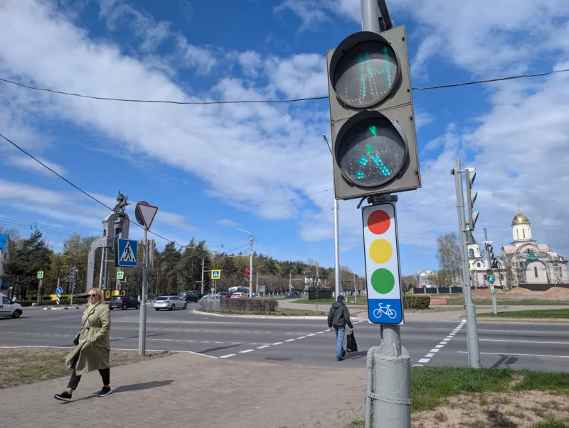 Рядом с Крынкой и с конем. В Бобруйске стало больше переездов для велосипедистов