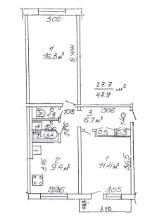Двухкомнатная квартира по ул. Горелика, д. 25