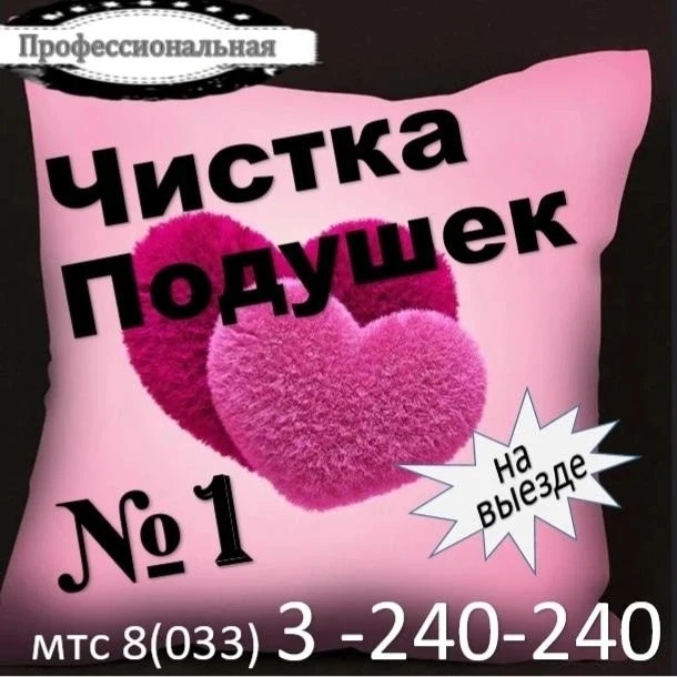 Профессиональная чистка подушек на выезде