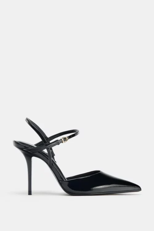 Туфли Zara, р 35, цвет черный, новые - 145 руб