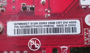 Видеокарта GT 9800