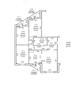 4-комнатная квартира на ул. Генерала Батова, д. 30