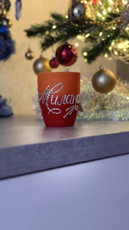 Кружечки подарочные инкрустированыые стразами