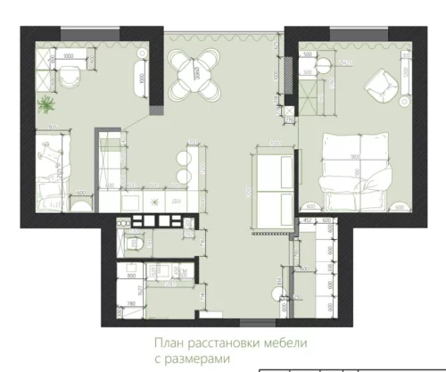 2-комн.уютное пространство на ул.Минская 62