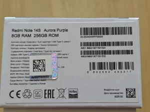Xiaomi redmi Note 14S новый без зарядного