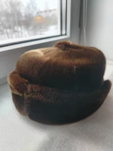 Шапка мужская, мех – котик морской