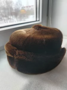 Шапка мужская, мех – котик морской