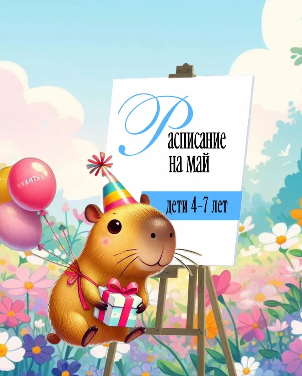 Рисование для детей 4-7 лет. Расписание на май